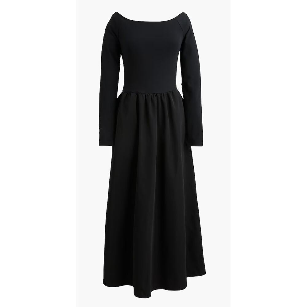 JCrew Factory | NWT Off Shoulder Knit Dress Black | Sz M